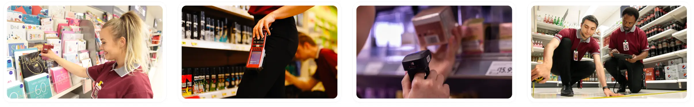 RGIS temporary workers scanning products on the shelves